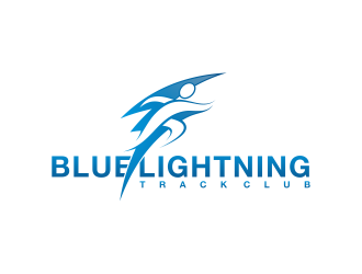 Blue Lightning Track Club logo design by Shina