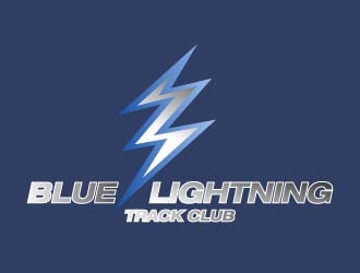 Blue Lightning Track Club logo design by cybil