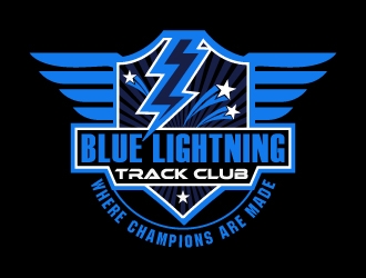Blue Lightning Track Club logo design by Suvendu