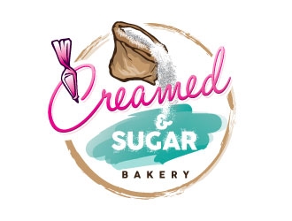 Creamed & Sugar Bakery logo design by REDCROW