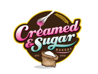 Creamed & Sugar Bakery logo design by REDCROW