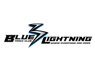 Blue Lightning Track Club logo design by Eliben