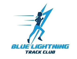 Blue Lightning Track Club logo design by ElonStark