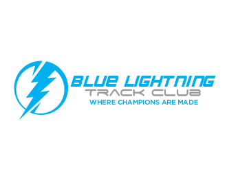 Blue Lightning Track Club logo design by THOR_