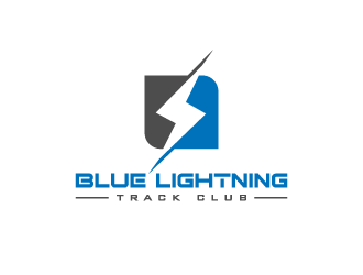 Blue Lightning Track Club logo design by pencilhand