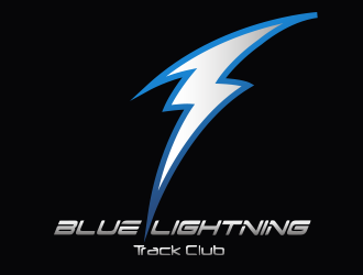 Blue Lightning Track Club logo design by BeDesign