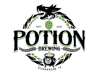 Potion Brewing logo design by REDCROW