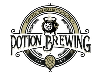 Potion Brewing logo design by REDCROW