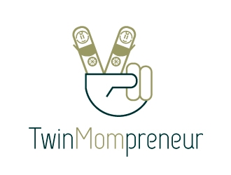 TwinMompreneur logo design by savvyartstudio