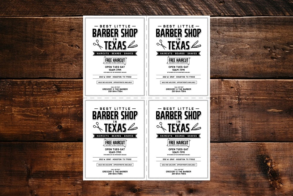 Best Little Barber Shop in Texas logo design by rahppin