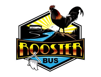 Rooster Bus logo design by shere