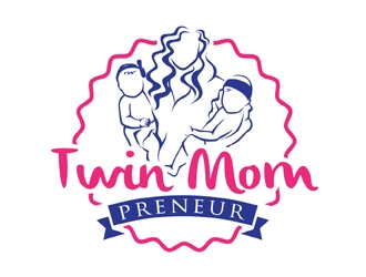 TwinMompreneur logo design by MAXR