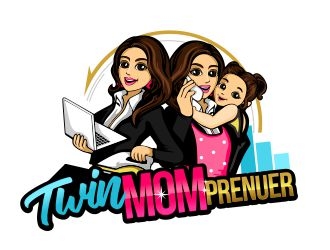 TwinMompreneur logo design by veron