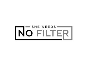 She Needs No Filter  logo design by dewipadi