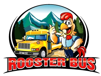 Rooster Bus logo design by logoviral