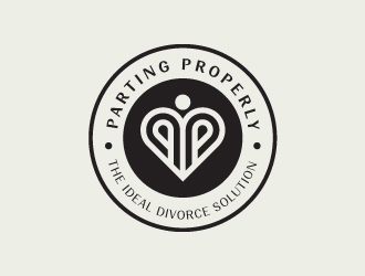 PARTING PROPERLY logo design by nehel