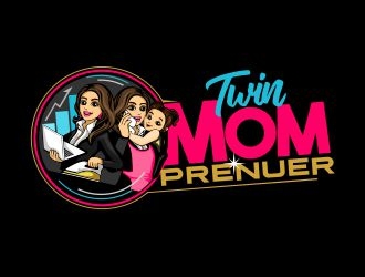 TwinMompreneur logo design by veron