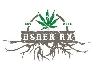 Usher Rx logo design by Lovoos