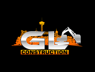 GL CONSTRUCTION logo design by 3Dlogos
