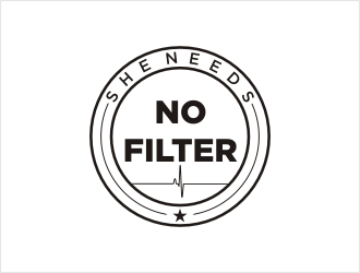 She Needs No Filter  logo design by bunda_shaquilla