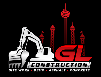 GL CONSTRUCTION logo design by scriotx