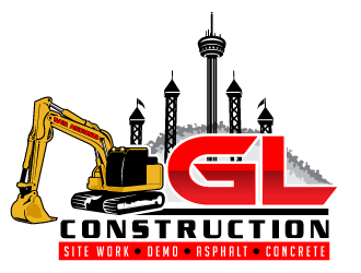GL CONSTRUCTION logo design by scriotx
