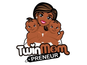TwinMompreneur logo design by shere