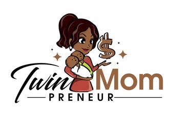 TwinMompreneur logo design by shere