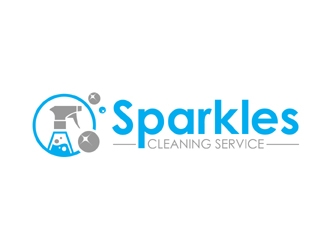 sparkles cleaning service logo design by MAXR