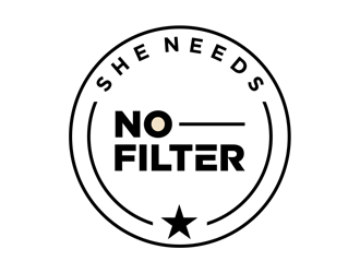 She Needs No Filter  logo design by checx