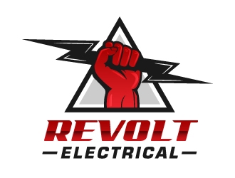 REVOLT ELECTRICAL logo design by akilis13