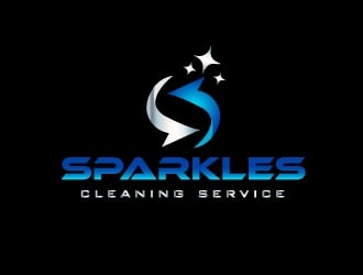 sparkles cleaning service logo design by Marianne