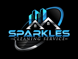 sparkles cleaning service logo design by DreamLogoDesign