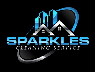 sparkles cleaning service logo design by DreamLogoDesign