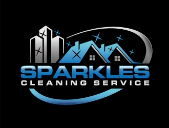sparkles cleaning service logo design by moomoo