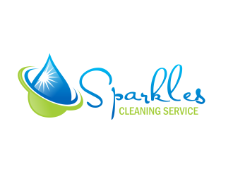 sparkles cleaning service logo design by serprimero