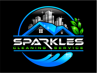 sparkles cleaning service logo design by mutafailan