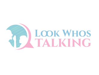 Look Whos Talking logo design by schiena