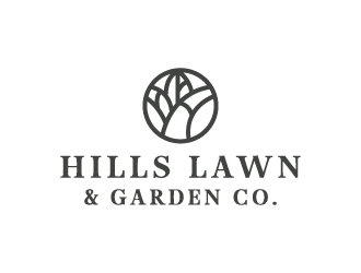 HILLS LAWN & GARDEN CO. logo design by akilis13