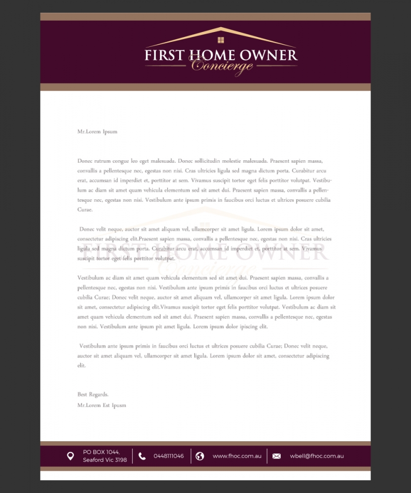 First Home Owner Concierge logo design by Gelotine