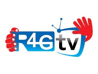 R4G.TV logo design by ManishKoli