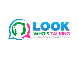 Look Whos Talking logo design by Realistis