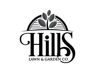 HILLS LAWN & GARDEN CO. logo design by dchris
