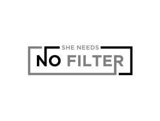 She Needs No Filter  logo design by dewipadi