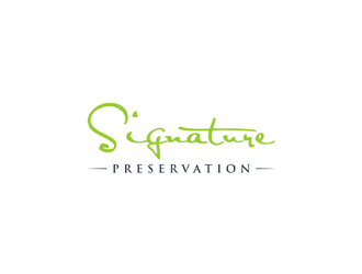 Signature Preservation logo design by ndaru