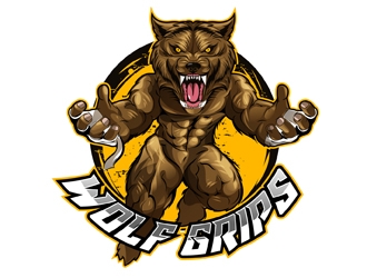 Wolf Grips logo design by DreamLogoDesign