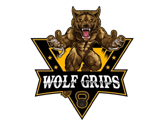 Wolf Grips logo design by DreamLogoDesign