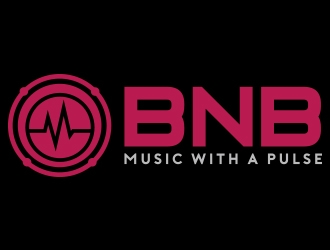 BNB   (tagline) Music with a pulse logo design by fawadyk