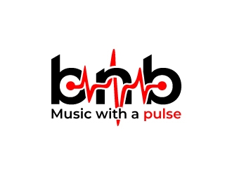 BNB   (tagline) Music with a pulse logo design by Rock