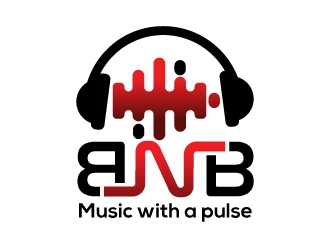 BNB   (tagline) Music with a pulse logo design by Suvendu